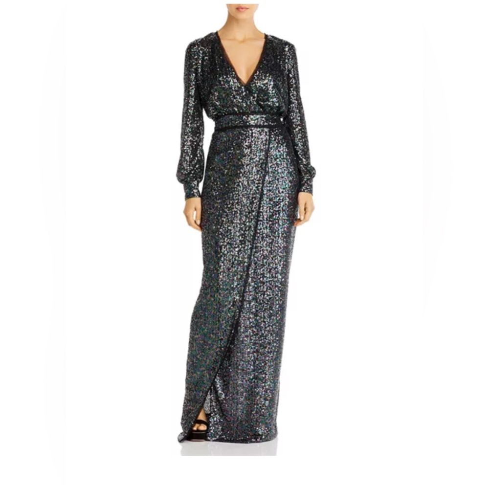 Rachel Zoe Stellabella Sequin Long Sleeve Gown Size 10